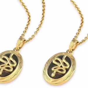 ハワイアンジュエリー ペアネックレス ステンレス ナヘカ シェル コイン オーバル 貝 ブルー 青 ブラック 黒 蛇 スネーク シルバー イエローゴールド ペンダント アクセサリー ジュエリー