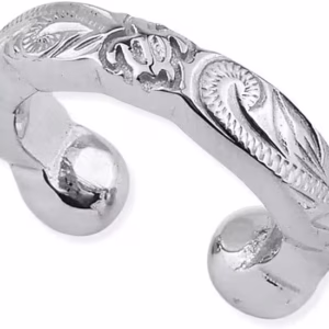 ハワイアンジュエリー イヤーカフ ホヌ カットアウト ステンレス サージカルステンレス フープ シルバー イヤーカフス イヤークリップ リバーシブル