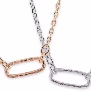 ハワイアンジュエリー ペアネックレス チェーン リバーシブル 2way スクエア ステンレス シルバー ローズゴールド ペンダント ギフト プレゼント メンズ レディース